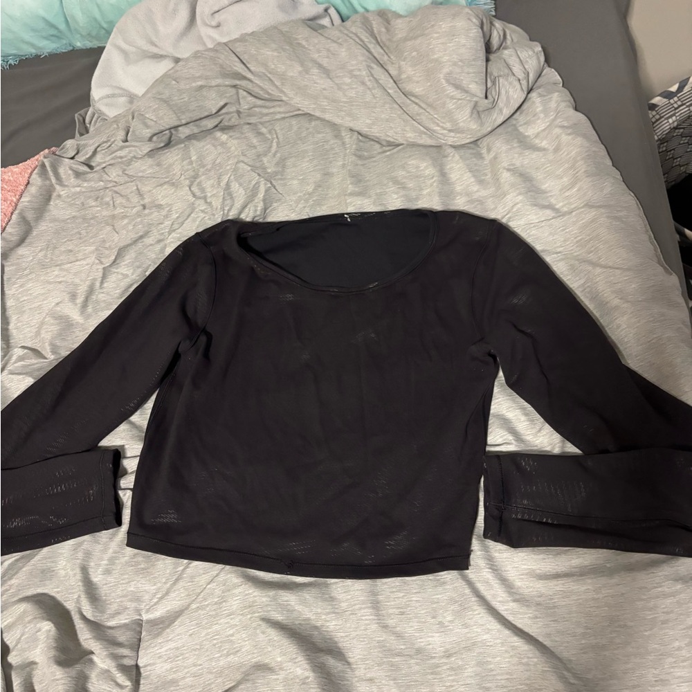 lululemon athletica unrestricted power cropped long sleeve